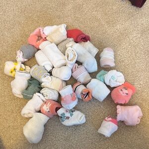 Baby girl 0-3 month Socks Bundle